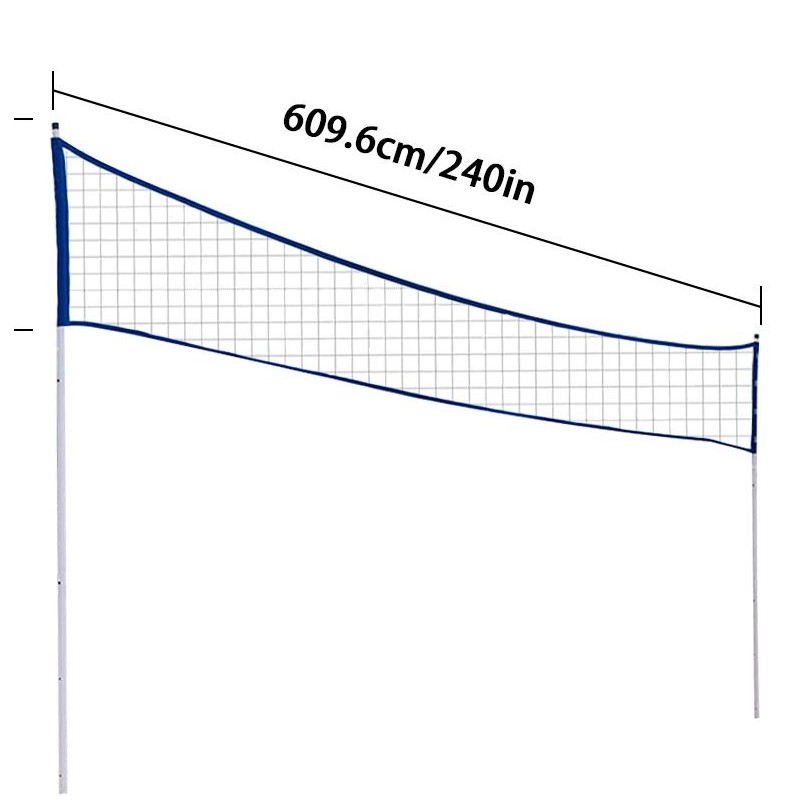 Badminton Net - ポータブルバドミントンネットトレーニングプロフェッショナルバレーボールネットキャリーバッグ付きスポーツビーチ簡単セットアップアウトドアスポーツ用Netpromote