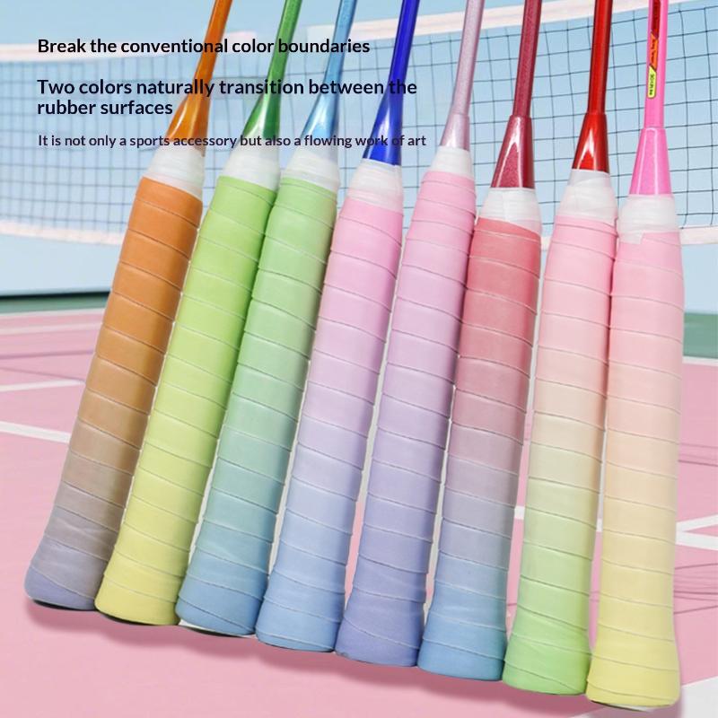 Badminton Fun - 10 個のテニスラケットオーバーグリップ PU スウェットバンド耐久性のある吸収グリップ滑り止めバドミントンやスカッシュプレーヤー向け