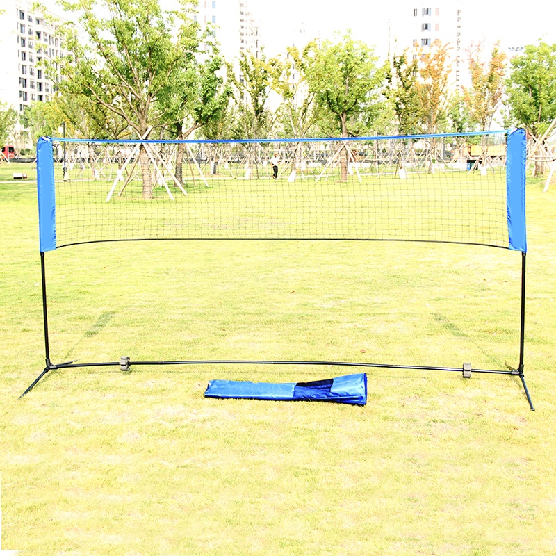 Badminton Net - テニス、サッカーテニス、ピックルボール、子供用バレーボール用ネット-ポータブルバドミントンネットセット、ポール付きナイロン製スポーツネット、販売促進用