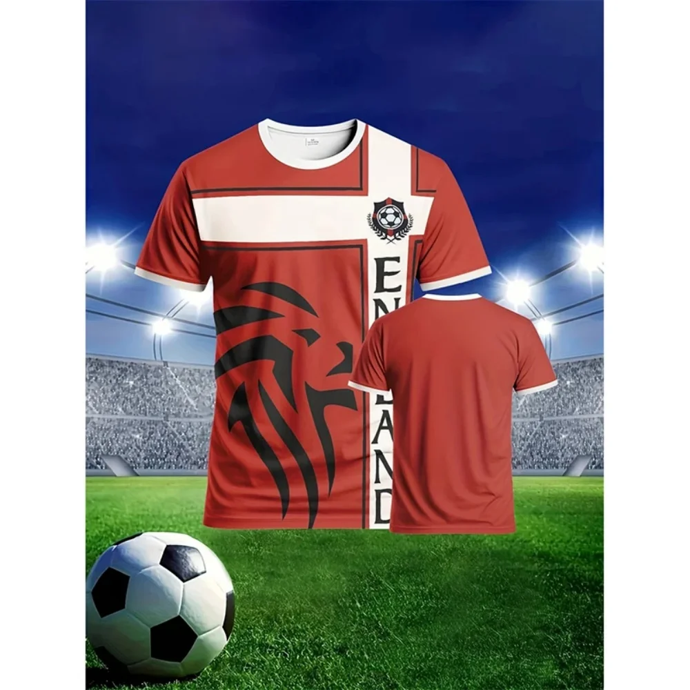 夏イングランド旗男性サッカー Tシャツ 3D プリントグラフ - Badminton England のレビューと価格