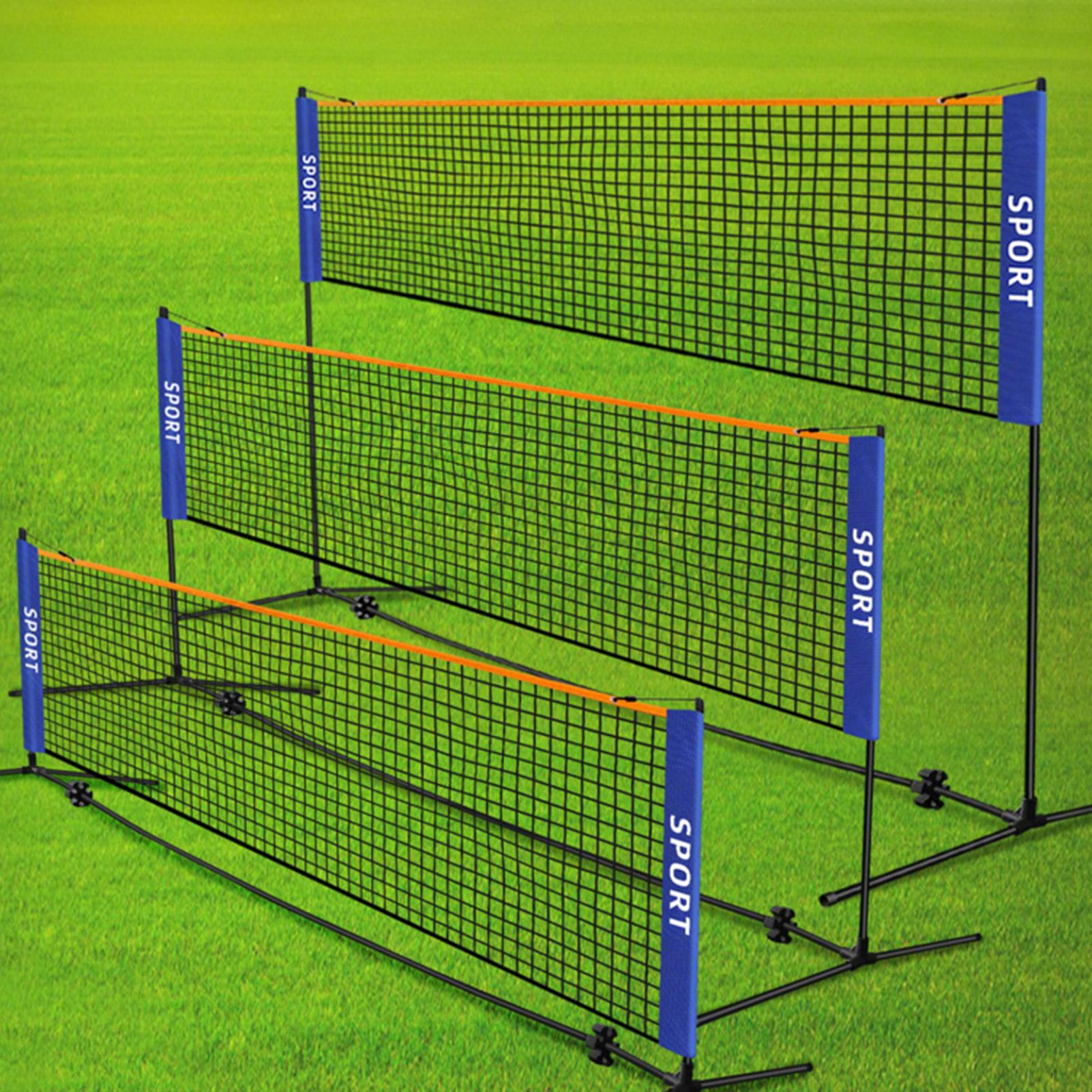 バドミントンネット高さ調節可能キッズバレーボールネットメッシ - Badminton Net のレビューと価格