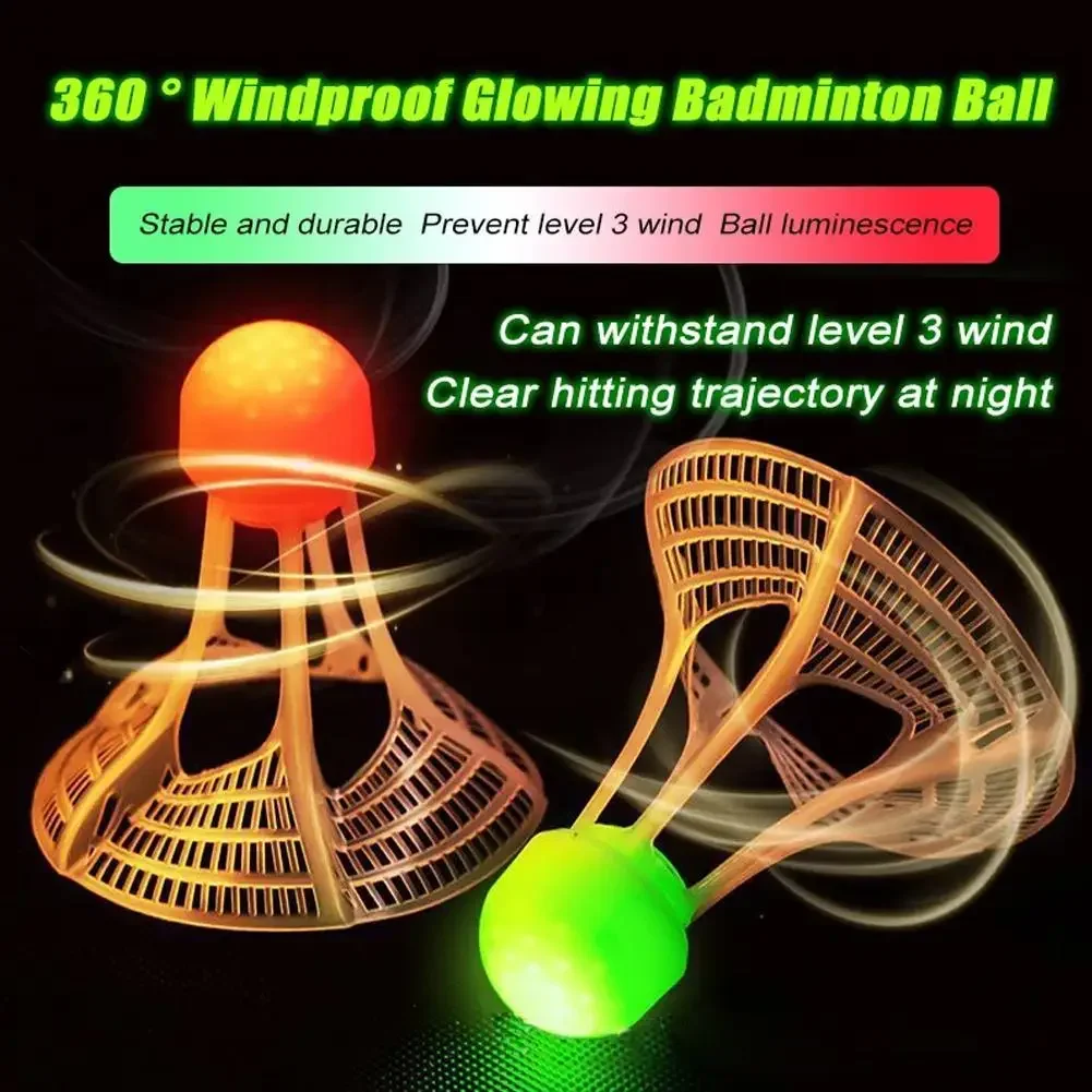 1/5個入り光るバドミントンシャトルコック、夜間用ライトアッ - Badminton Shuttlecock のレビューと価格